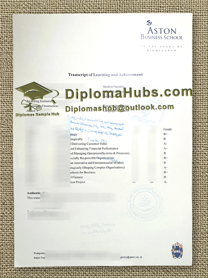 Business School Transcript