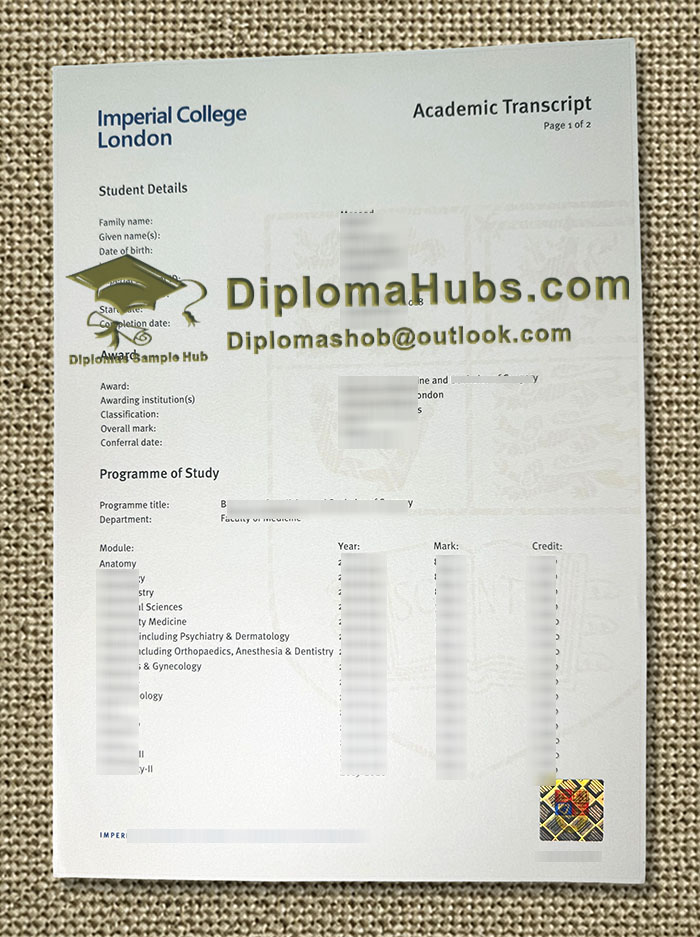 Imperial College London Transcript