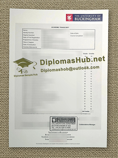 University of Buckingham Transcript